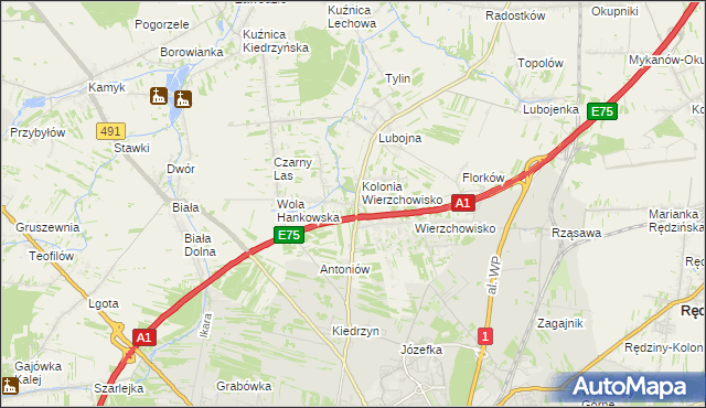 mapa Wola Kiedrzyńska, Wola Kiedrzyńska na mapie Targeo