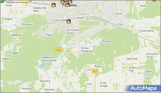 mapa Wólka Plebańska gmina Biała Podlaska, Wólka Plebańska gmina Biała Podlaska na mapie Targeo