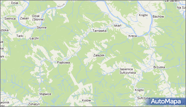 mapa Załazek, Załazek na mapie Targeo