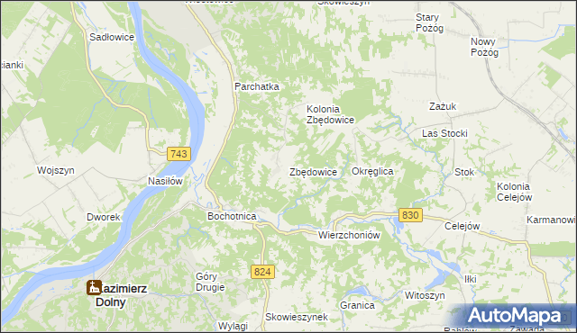 mapa Zbędowice, Zbędowice na mapie Targeo