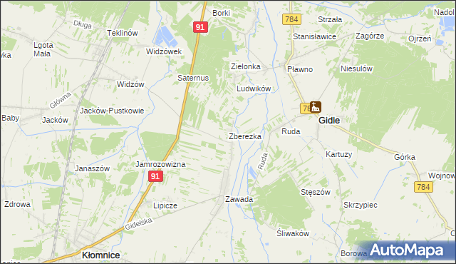 mapa Zberezka, Zberezka na mapie Targeo