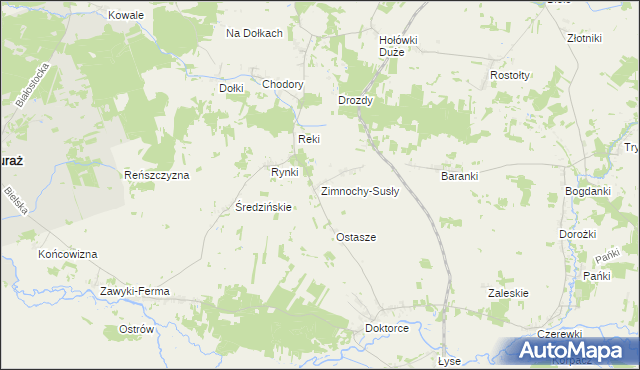 mapa Zimnochy-Susły, Zimnochy-Susły na mapie Targeo