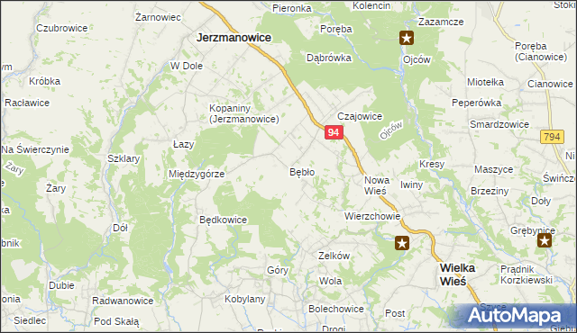 mapa Bębło, Bębło na mapie Targeo