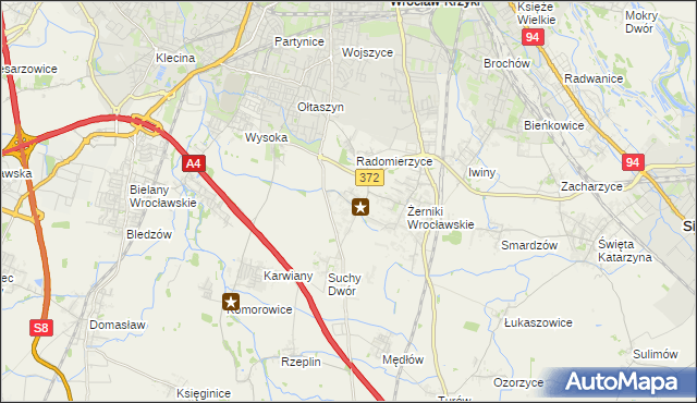 mapa Biestrzyków, Biestrzyków na mapie Targeo