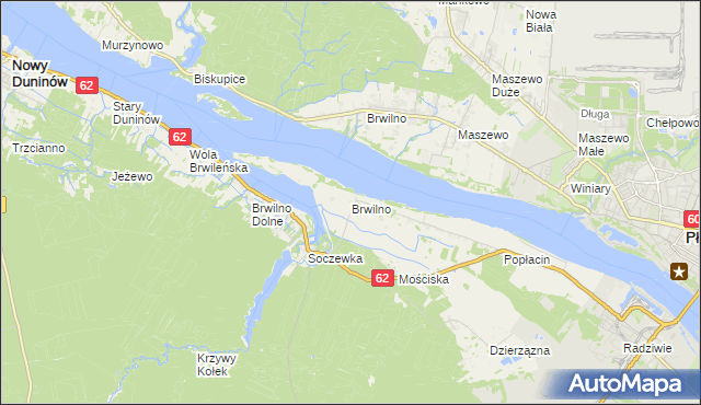 mapa Brwilno gmina Nowy Duninów, Brwilno gmina Nowy Duninów na mapie Targeo