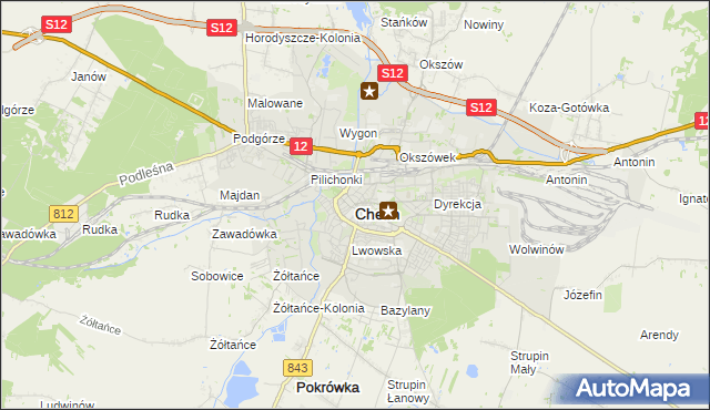 mapa Chełma, Chełm na mapie Targeo