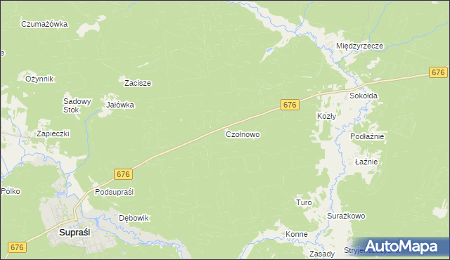 mapa Czołnowo, Czołnowo na mapie Targeo