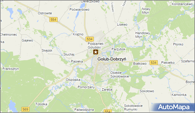 mapa Golub-Dobrzyń, Golub-Dobrzyń na mapie Targeo