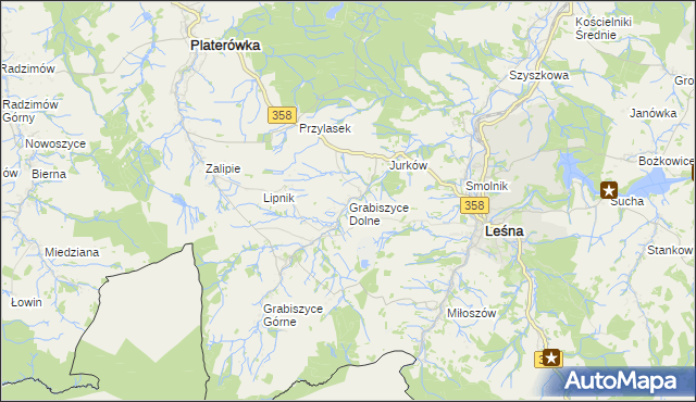 mapa Grabiszyce Dolne, Grabiszyce Dolne na mapie Targeo