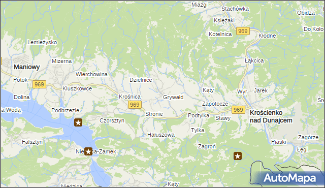 mapa Grywałd, Grywałd na mapie Targeo