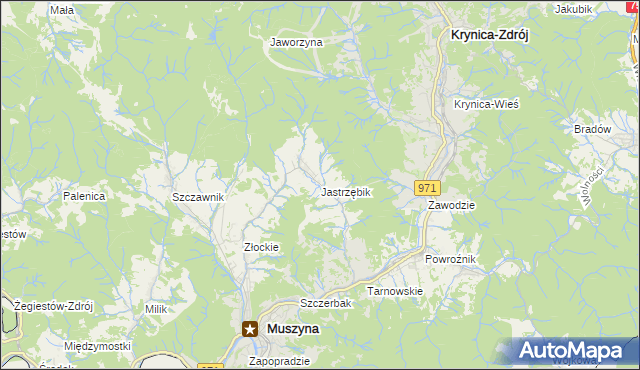 mapa Jastrzębik, Jastrzębik na mapie Targeo