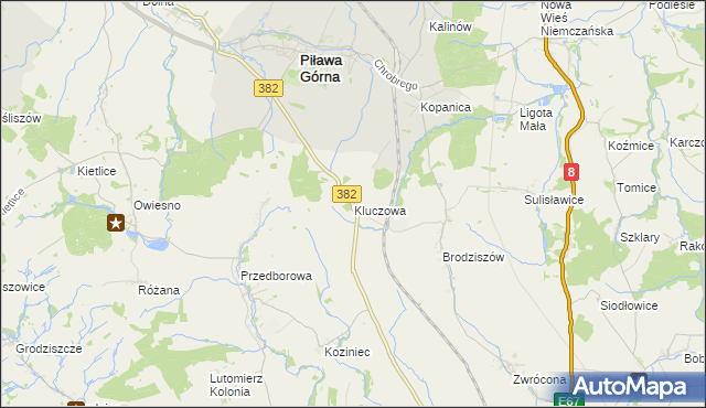 mapa Kluczowa, Kluczowa na mapie Targeo