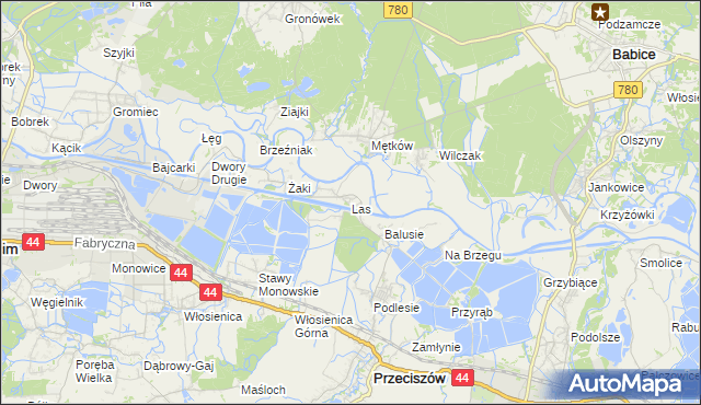 mapa Las gmina Przeciszów, Las gmina Przeciszów na mapie Targeo