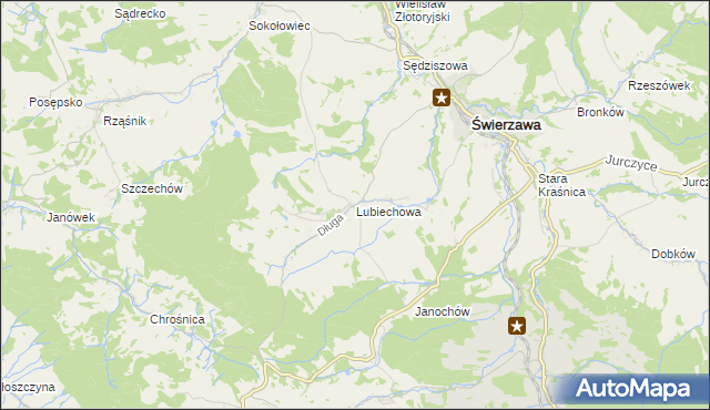 mapa Lubiechowa, Lubiechowa na mapie Targeo
