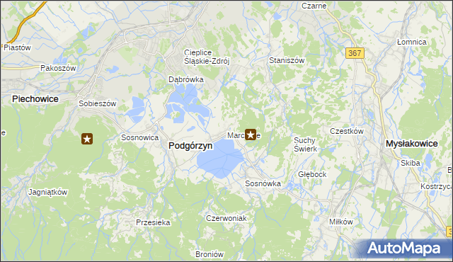 mapa Marczyce, Marczyce na mapie Targeo