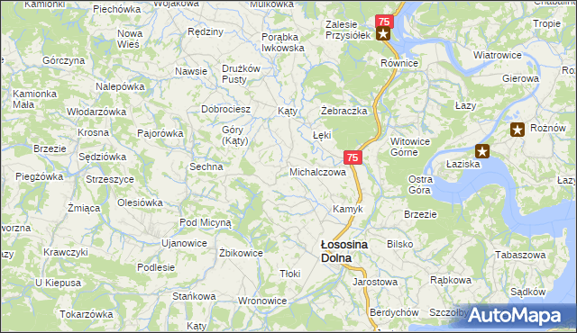 mapa Michalczowa, Michalczowa na mapie Targeo