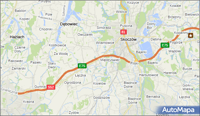 mapa Międzyświeć, Międzyświeć na mapie Targeo