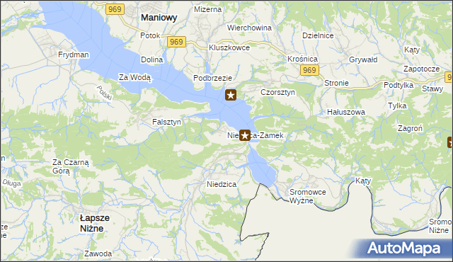 mapa Niedzica-Zamek, Niedzica-Zamek na mapie Targeo