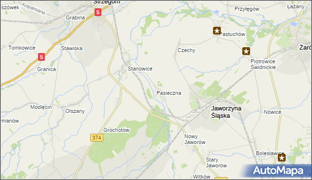 mapa Pasieczna, Pasieczna na mapie Targeo