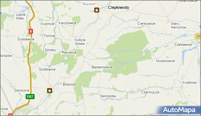 mapa Piotrowice Polskie, Piotrowice Polskie na mapie Targeo