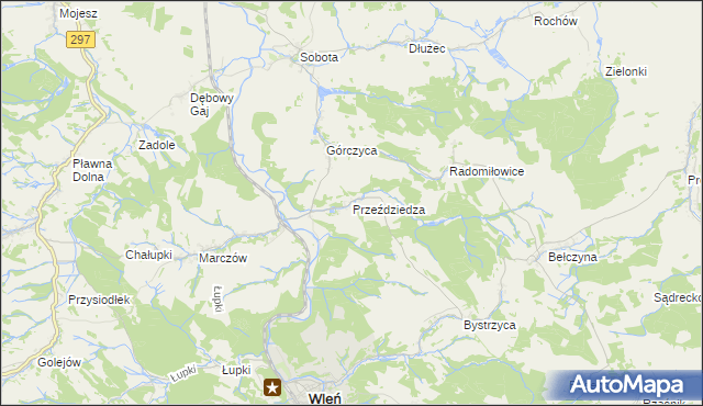 mapa Przeździedza, Przeździedza na mapie Targeo