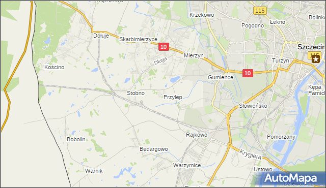 mapa Przylep, Przylep na mapie Targeo