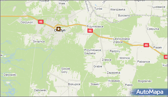 mapa Przymiłowice Gajówka, Przymiłowice Gajówka na mapie Targeo