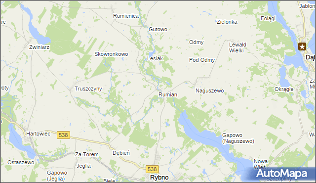 mapa Rumian, Rumian na mapie Targeo