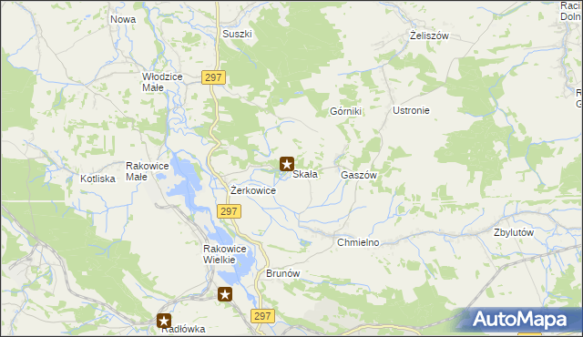 mapa Skała gmina Lwówek Śląski, Skała gmina Lwówek Śląski na mapie Targeo