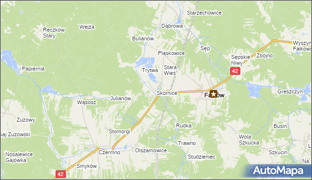 mapa Skórnice, Skórnice na mapie Targeo