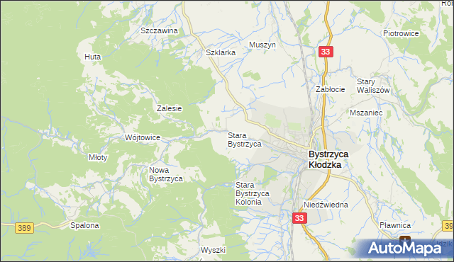 mapa Stara Bystrzyca, Stara Bystrzyca na mapie Targeo