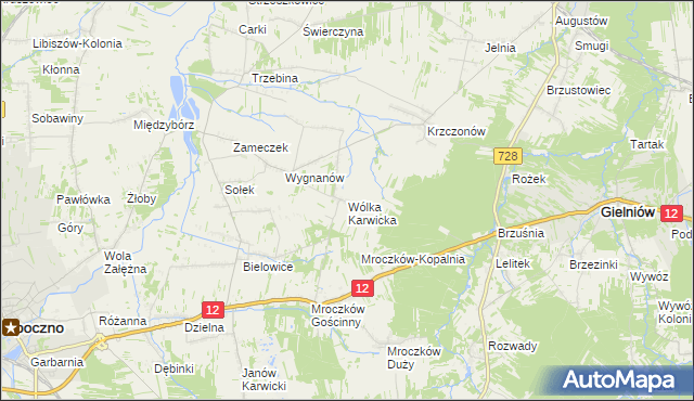 mapa Wólka Karwicka, Wólka Karwicka na mapie Targeo