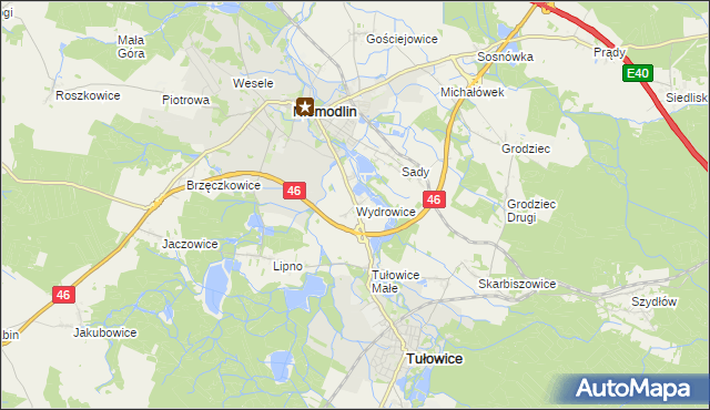 mapa Wydrowice gmina Niemodlin, Wydrowice gmina Niemodlin na mapie Targeo