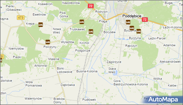 mapa Bałdrzychów, Bałdrzychów na mapie Targeo