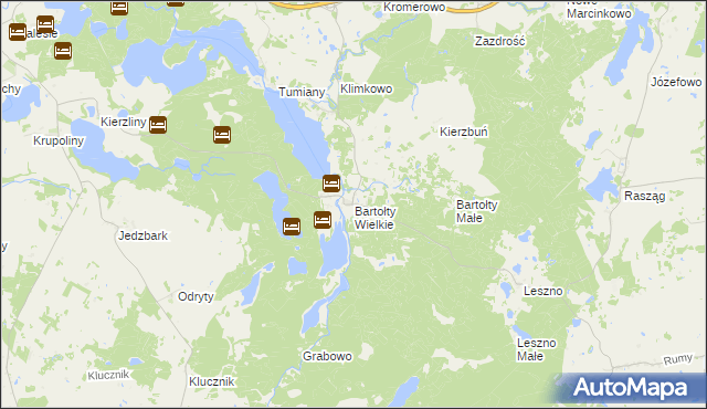 mapa Bartołty Wielkie, Bartołty Wielkie na mapie Targeo