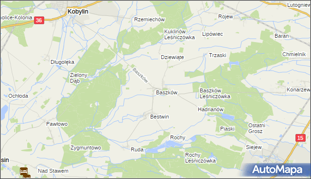 mapa Baszków, Baszków na mapie Targeo