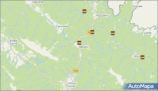 mapa Bereżki, Bereżki na mapie Targeo