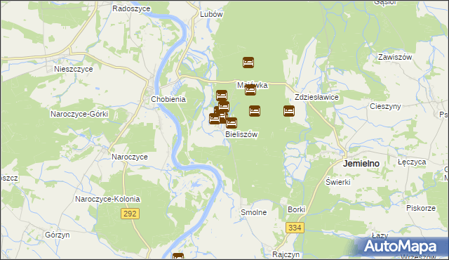 mapa Bieliszów, Bieliszów na mapie Targeo