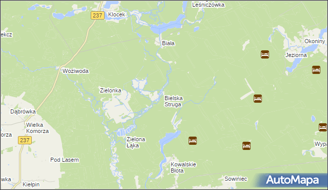 mapa Bielska Struga, Bielska Struga na mapie Targeo