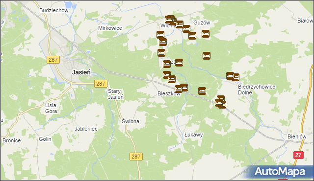 mapa Bieszków, Bieszków na mapie Targeo