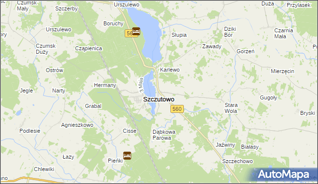 mapa Blizno gmina Szczutowo, Blizno gmina Szczutowo na mapie Targeo