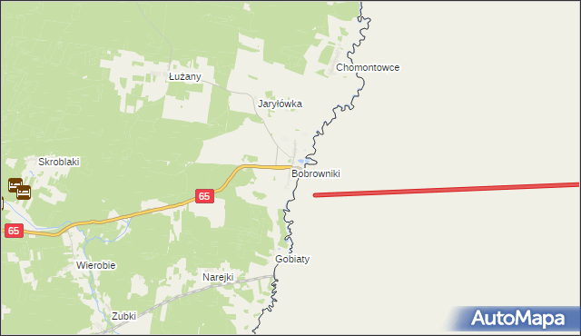 mapa Bobrowniki gmina Gródek, Bobrowniki gmina Gródek na mapie Targeo