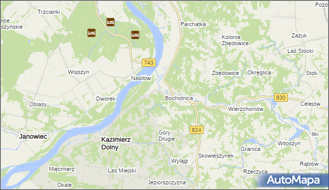 mapa Bochotnica, Bochotnica na mapie Targeo