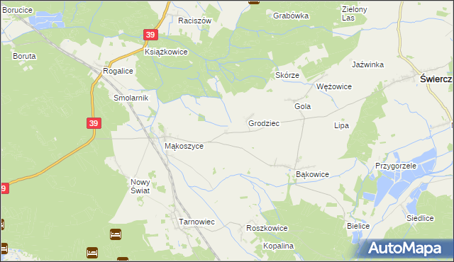 mapa Borek gmina Lubsza, Borek gmina Lubsza na mapie Targeo