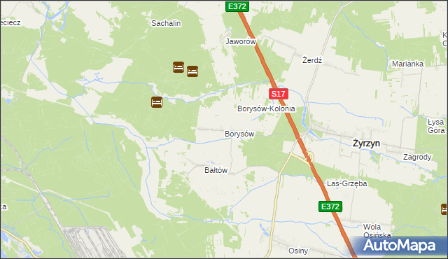 mapa Borysów, Borysów na mapie Targeo