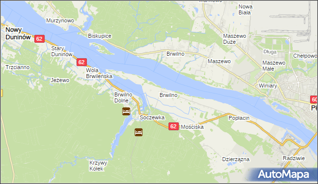 mapa Brwilno gmina Nowy Duninów, Brwilno gmina Nowy Duninów na mapie Targeo