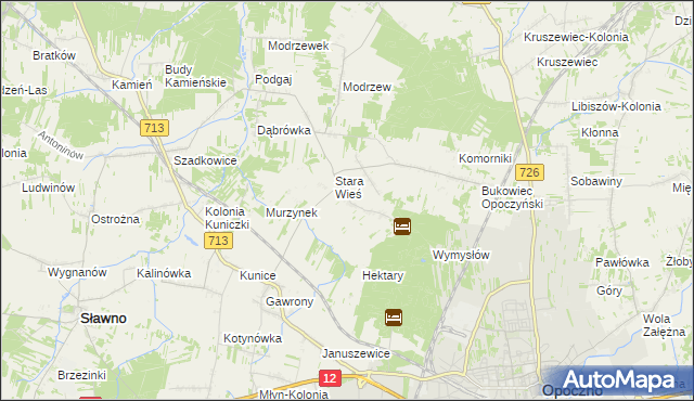 mapa Brzustówek, Brzustówek na mapie Targeo