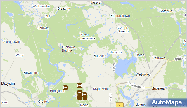 mapa Buczek gmina Jeżewo, Buczek gmina Jeżewo na mapie Targeo