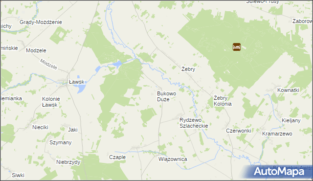 mapa Bukowo Duże, Bukowo Duże na mapie Targeo