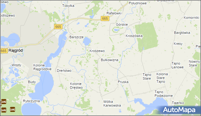 mapa Bułkowizna, Bułkowizna na mapie Targeo